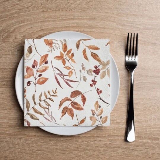 Altoona Design; Altoona Design Guest/Cocktail Napkin Printed Airlaid Linen-Feel Disposable Hand Towels for Thanksgiving Fall Holiday Party Buffet & Dinner; Category:Guest Towels; Image:1